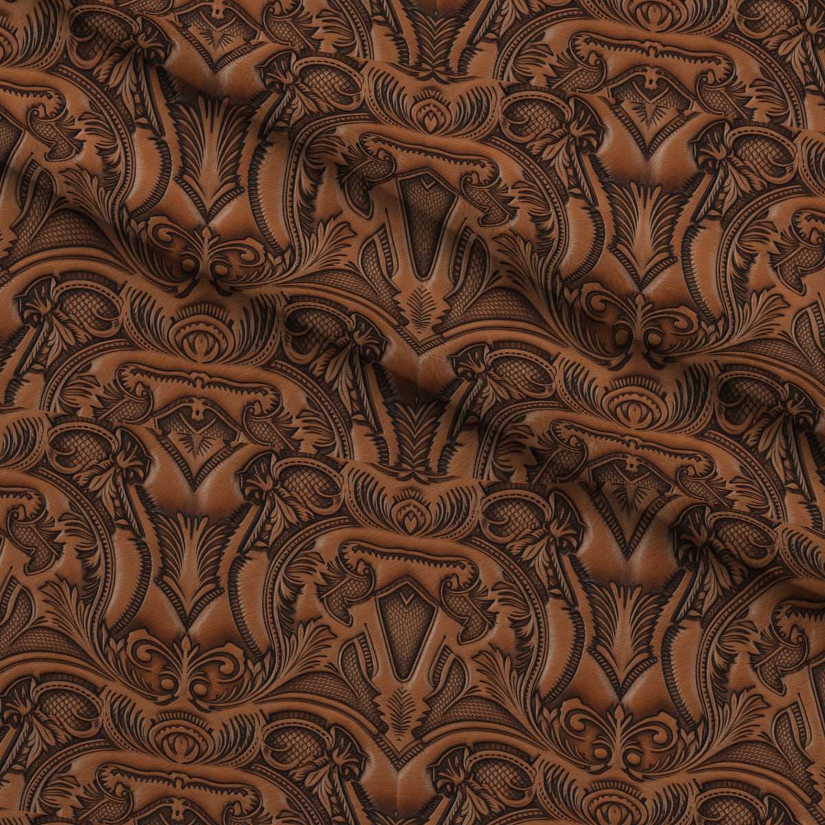 Saddle Blossom Pattern 3 Minky Fabric — plush minky folded close-up preview (mv-minky-v1:lying)