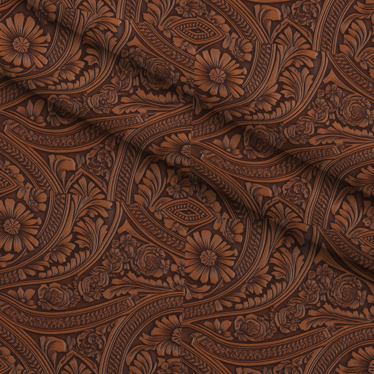 Saddle Blossom Pattern 6 Minky Fabric — plush minky folded close-up preview (mv-minky-v1:lying)