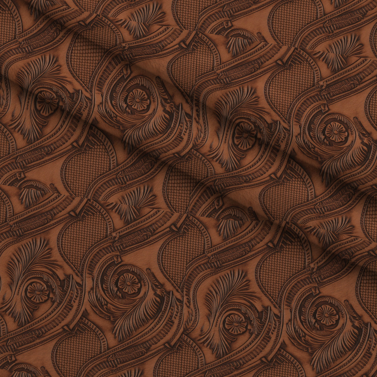 Saddle Blossom Pattern 7 Minky Fabric — plush minky folded close-up preview (mv-minky-v1:lying)