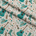 Saddle Song Garden Pattern 11 Minky Fabric — plush minky folded close-up preview (mv-minky-v1:lying)