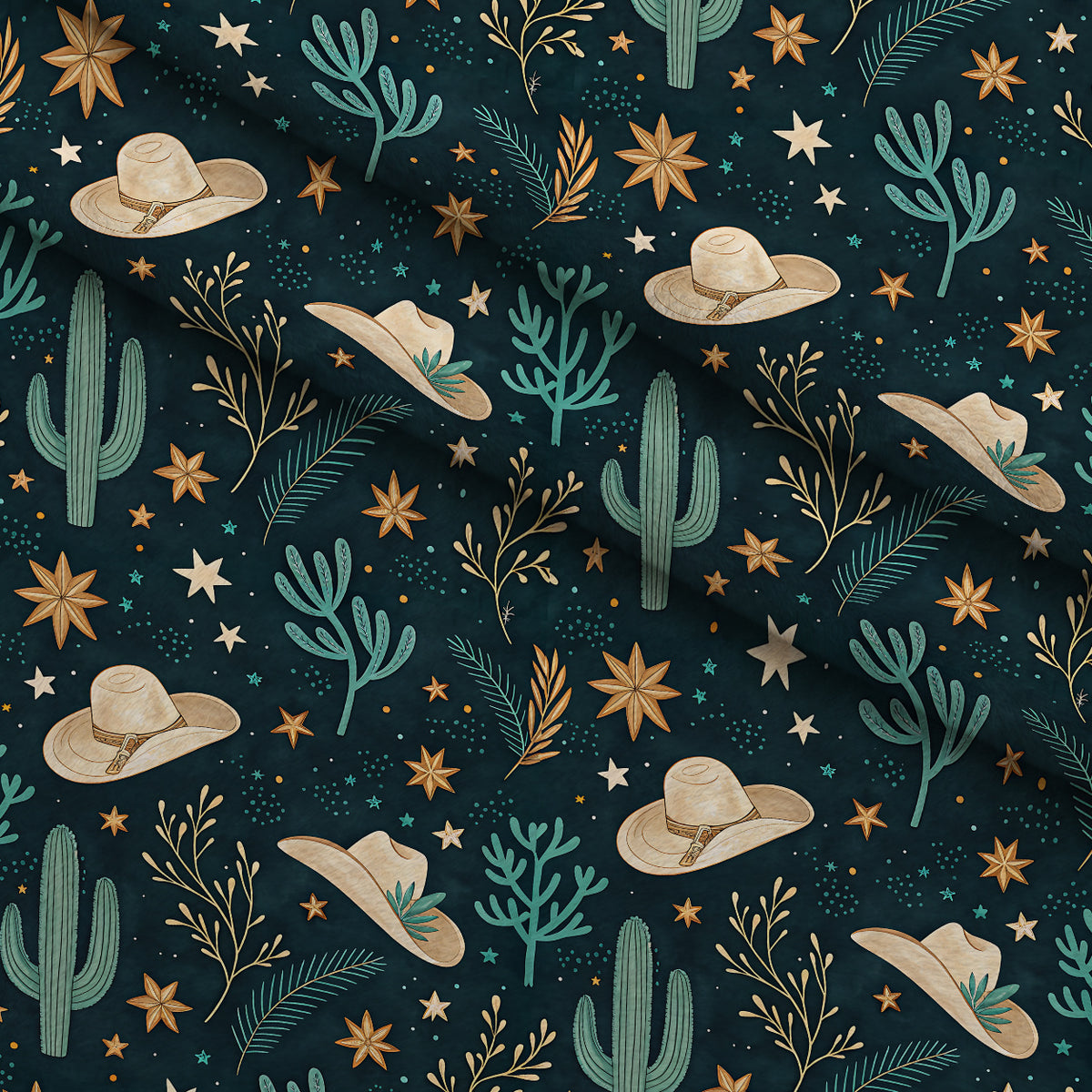 Saddle Song Garden Pattern 14 Minky Fabric — plush minky folded close-up preview (mv-minky-v1:lying)
