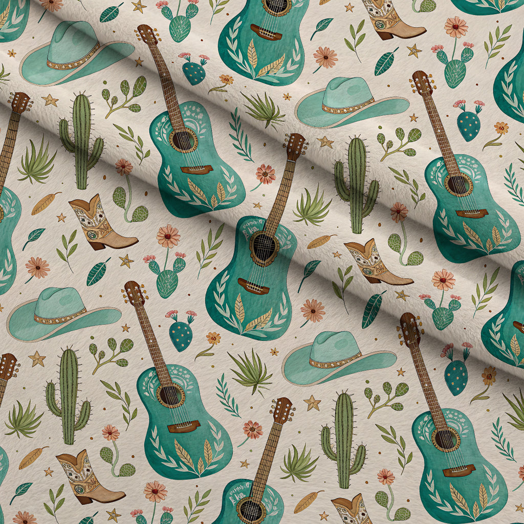 Saddle Song Garden Pattern 17 Minky Fabric — plush minky folded close-up preview (mv-minky-v1:lying)