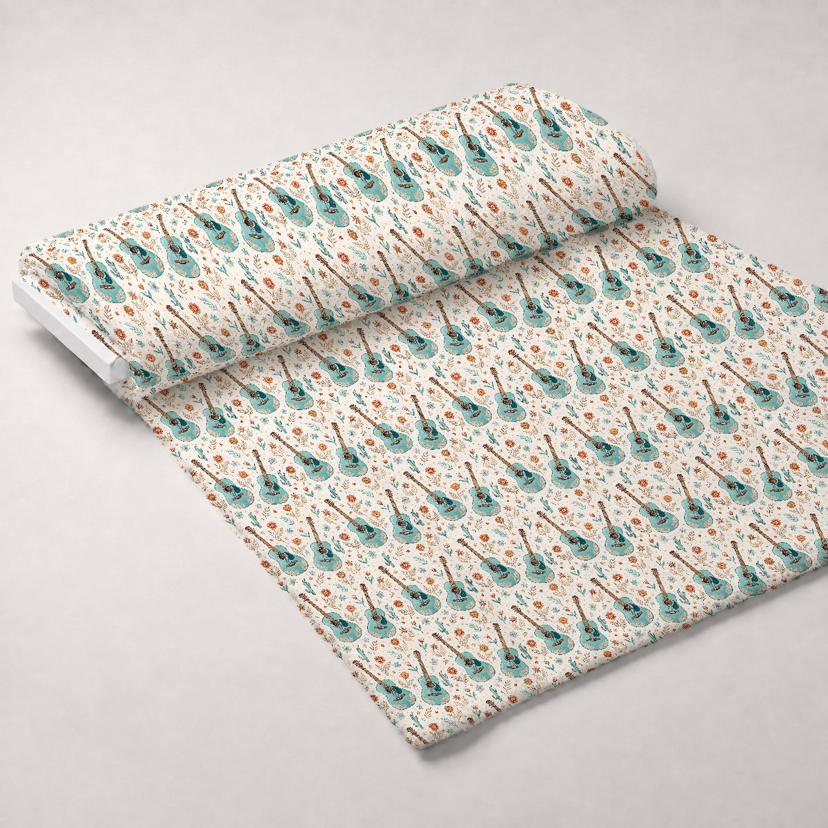 Saddle Song Garden Pattern 18 Minky Fabric — plush minky unrolled bolt preview (mv-minky-v1:bolt)