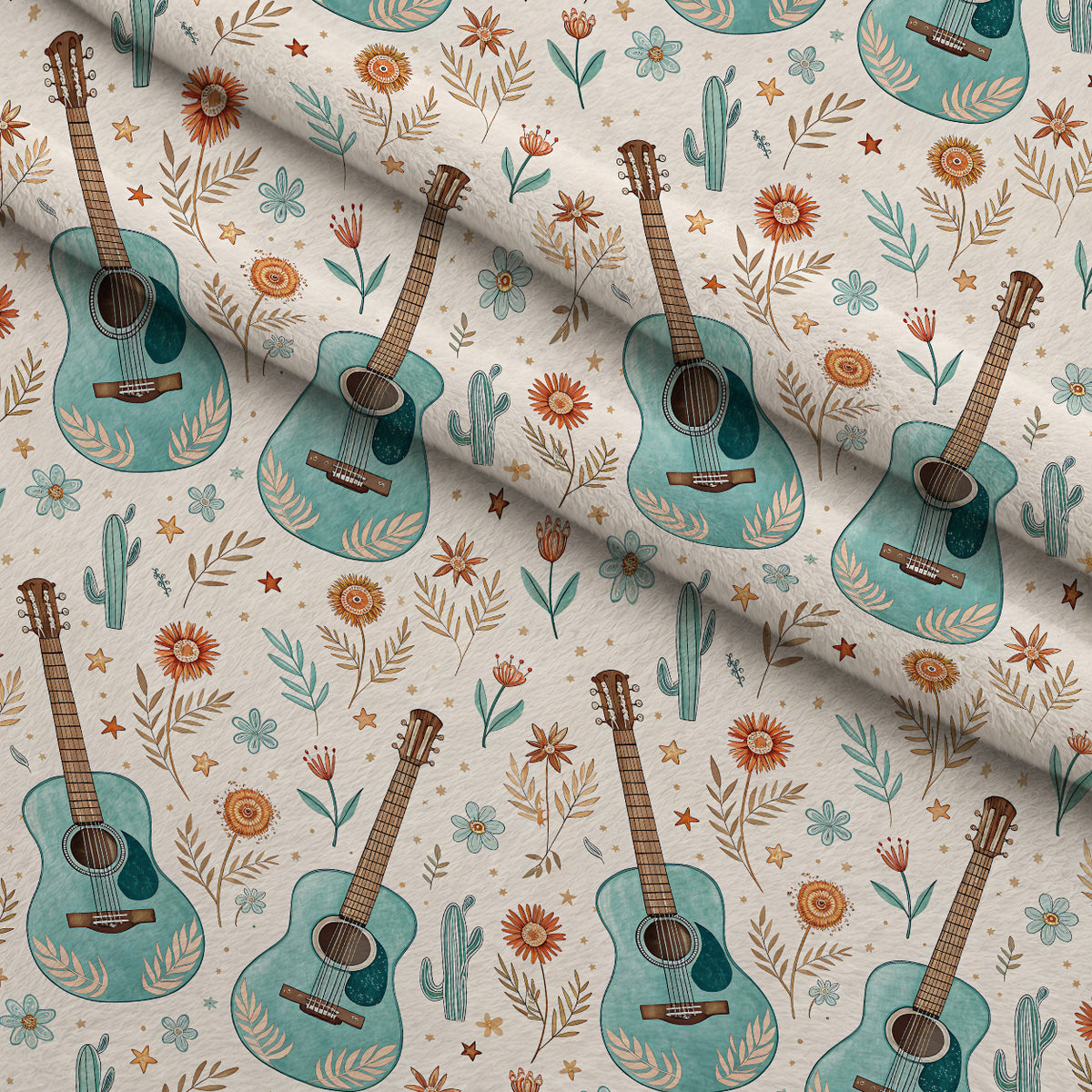 Saddle Song Garden Pattern 18 Minky Fabric — plush minky folded close-up preview (mv-minky-v1:lying)