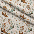 Saddle Song Garden Pattern 19 Minky Fabric — plush minky folded close-up preview (mv-minky-v1:lying)