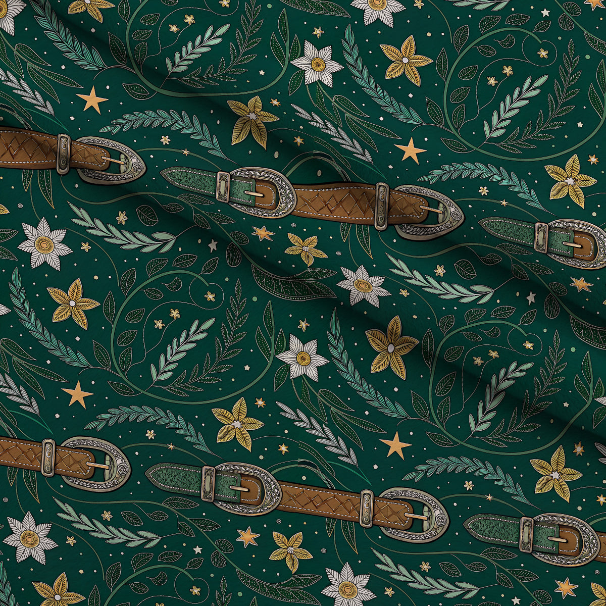 Saddle Song Garden Pattern 20 Minky Fabric — plush minky folded close-up preview (mv-minky-v1:lying)