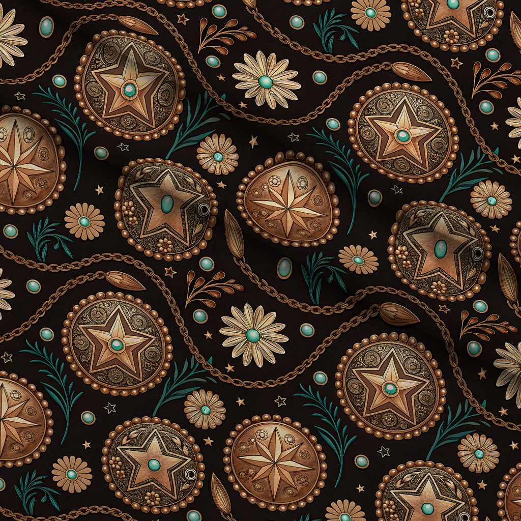 Saddle Song Garden Pattern 3 Minky Fabric — plush minky folded close-up preview (mv-minky-v1:lying)