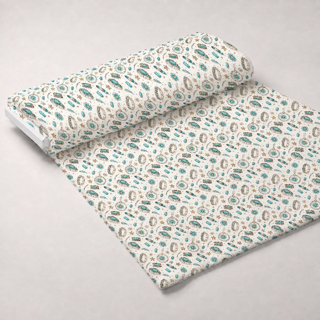 Saddle Song Garden Pattern 4 Minky Fabric — plush minky unrolled bolt preview (mv-minky-v1:bolt)