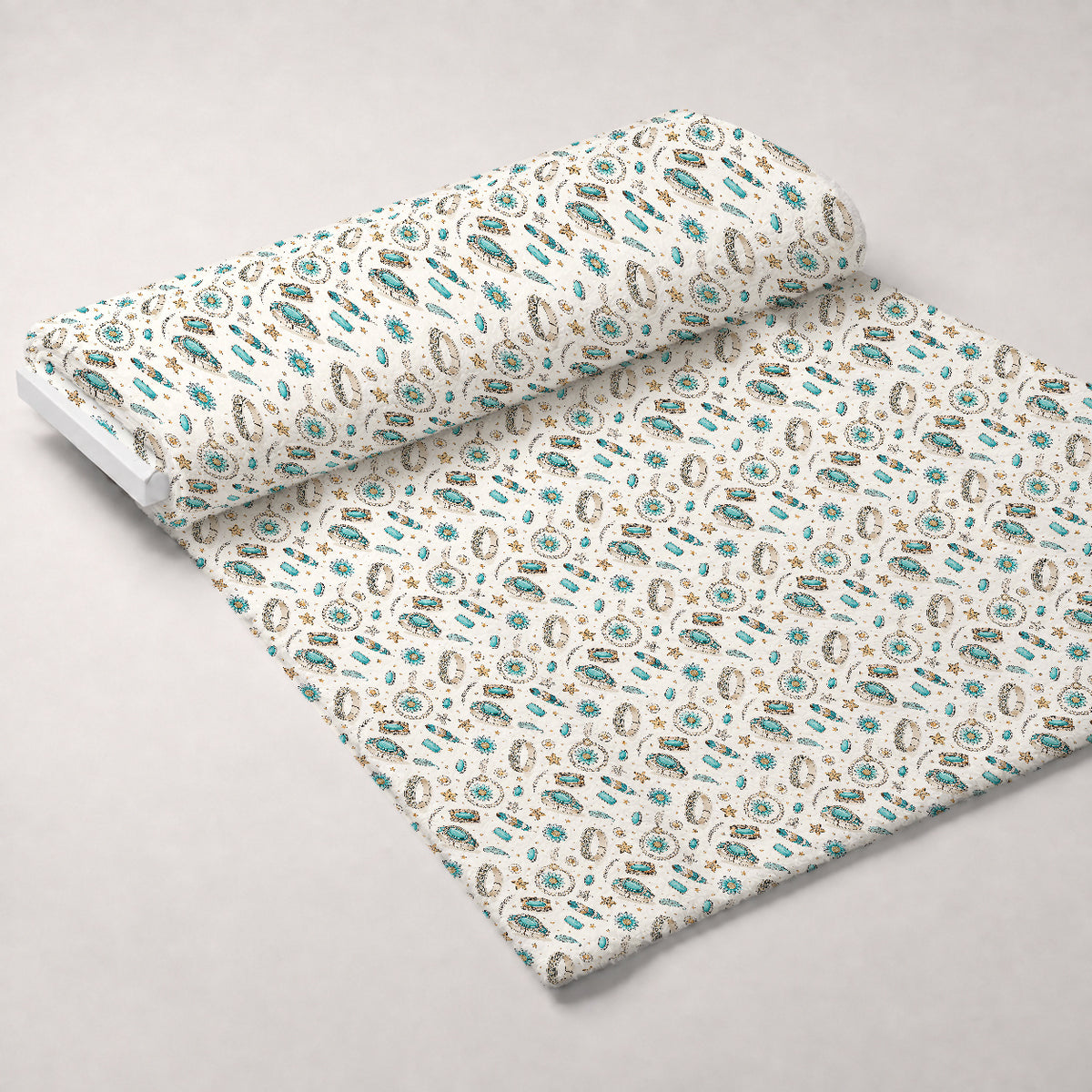Saddle Song Garden Pattern 4 Minky Fabric — plush minky unrolled bolt preview (mv-minky-v1:bolt)
