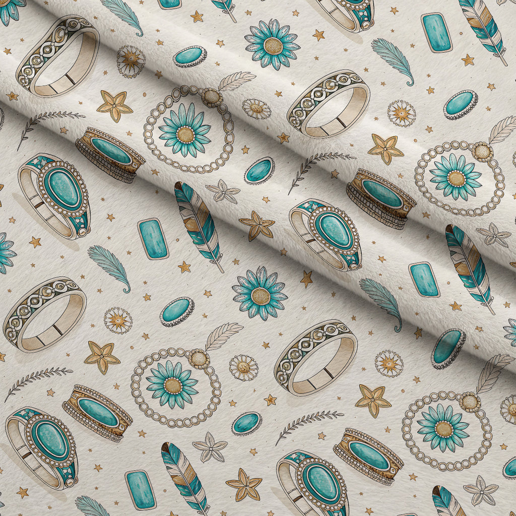 Saddle Song Garden Pattern 4 Minky Fabric — plush minky folded close-up preview (mv-minky-v1:lying)