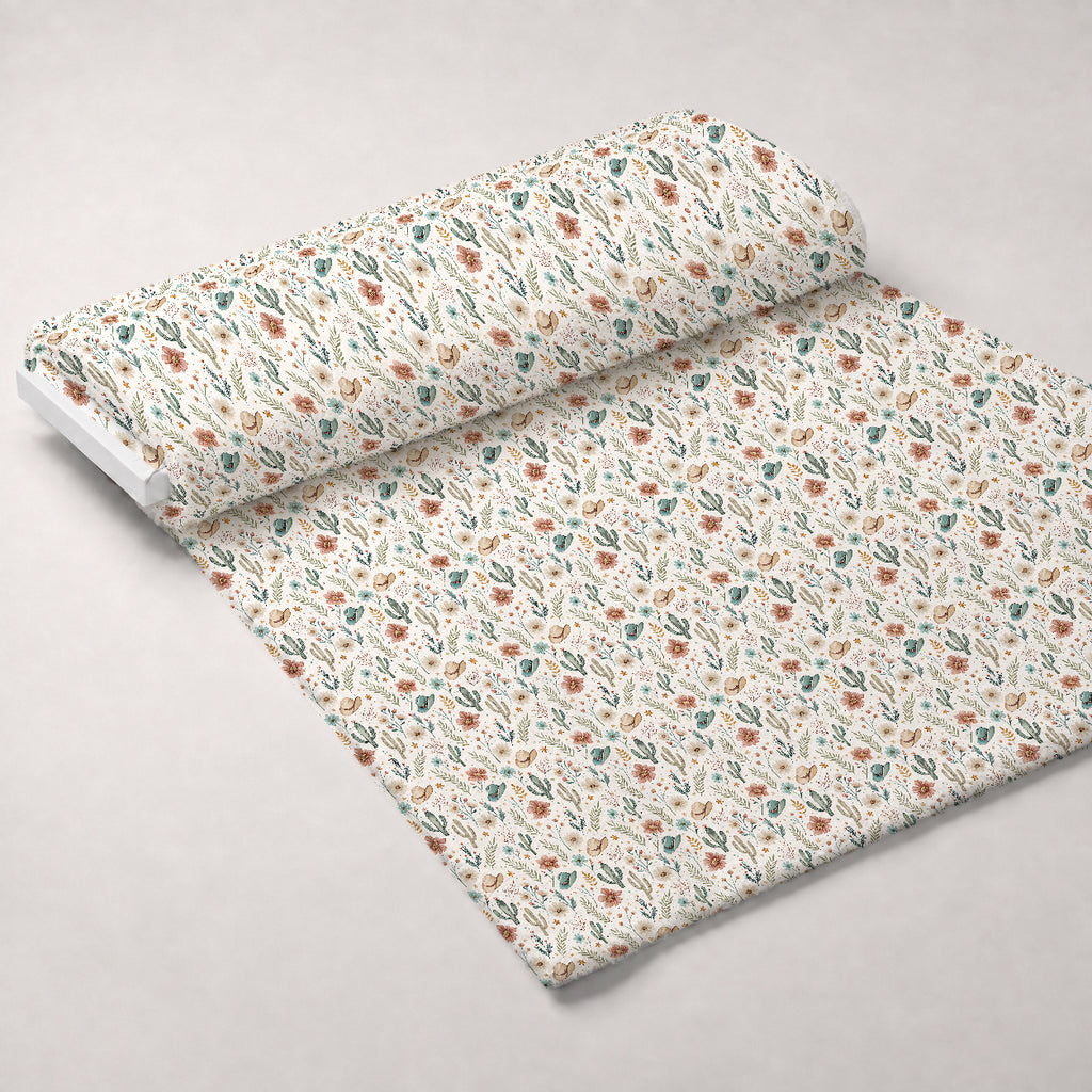 Saddle Song Garden Pattern 5 Minky Fabric — plush minky unrolled bolt preview (mv-minky-v1:bolt)