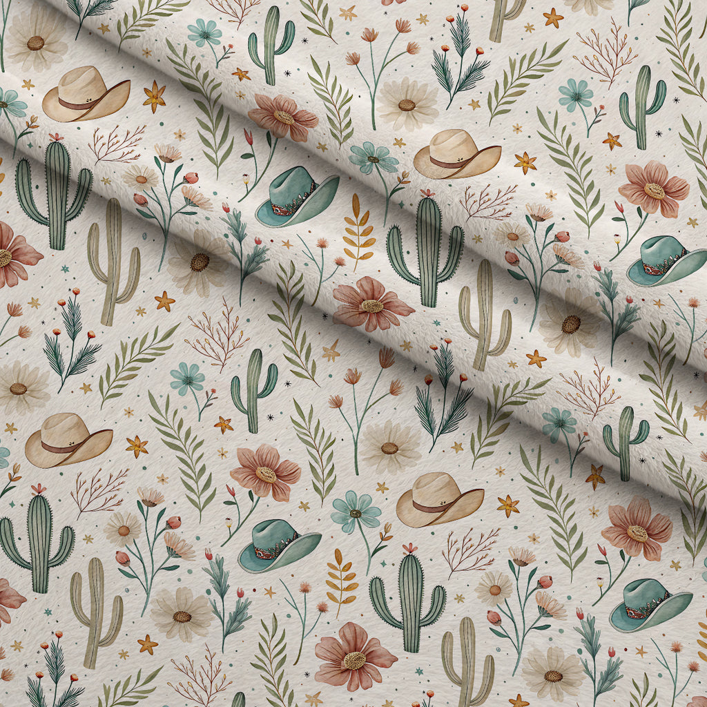 Saddle Song Garden Pattern 5 Minky Fabric — plush minky folded close-up preview (mv-minky-v1:lying)