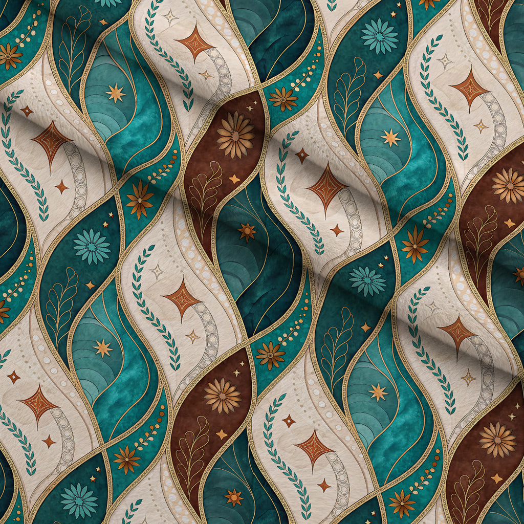 Saddle Song Garden Pattern 7 Minky Fabric — plush minky folded close-up preview (mv-minky-v1:lying)