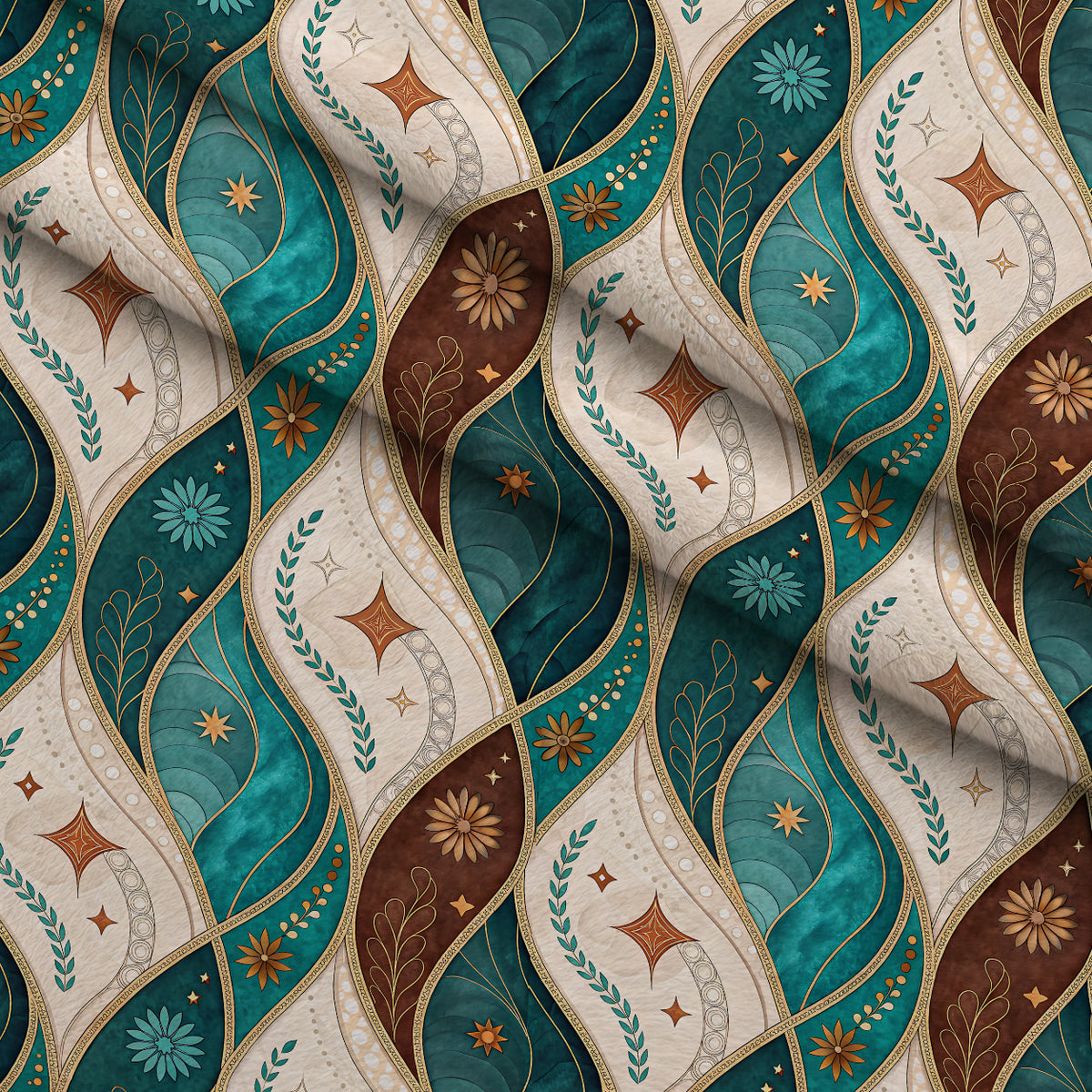 Saddle Song Garden Pattern 7 Minky Fabric — plush minky folded close-up preview (mv-minky-v1:lying)