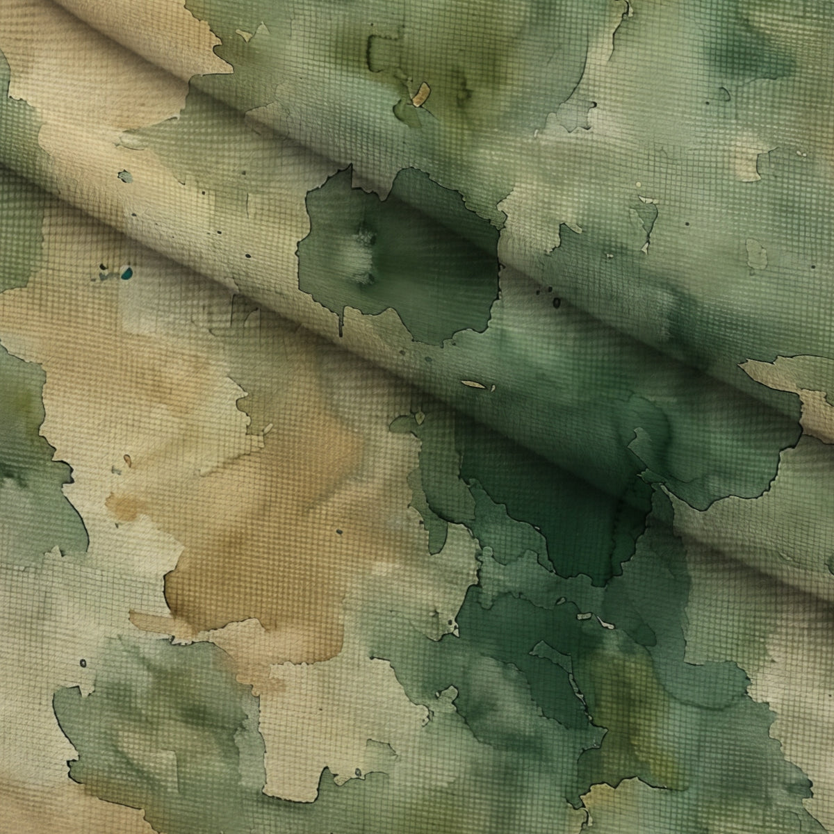 Sage Ink Wash Pattern 17 Minky Fabric — plush minky folded close-up preview (mv-minky-v1:lying)