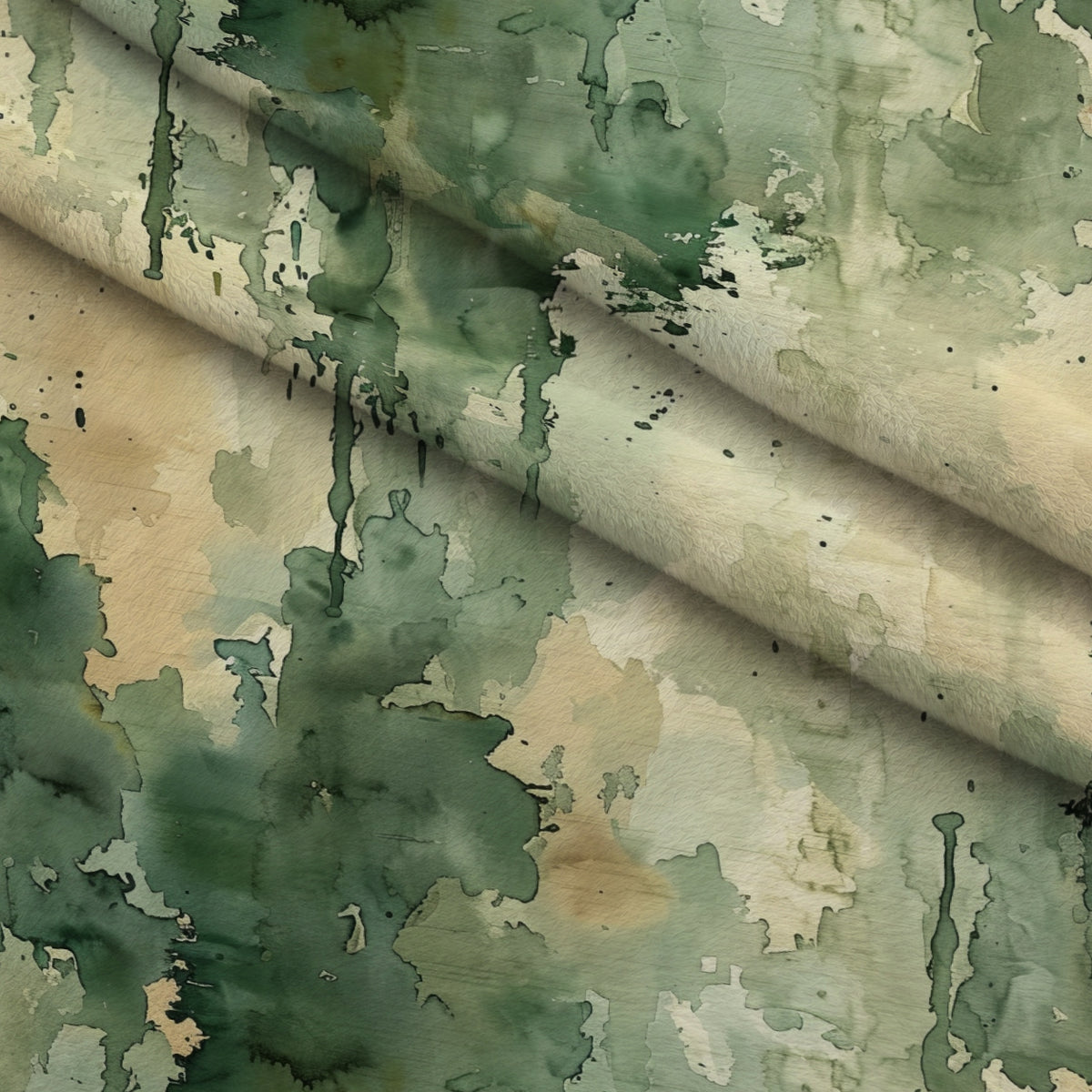 Sage Ink Wash Pattern 18 Minky Fabric — plush minky folded close-up preview (mv-minky-v1:lying)