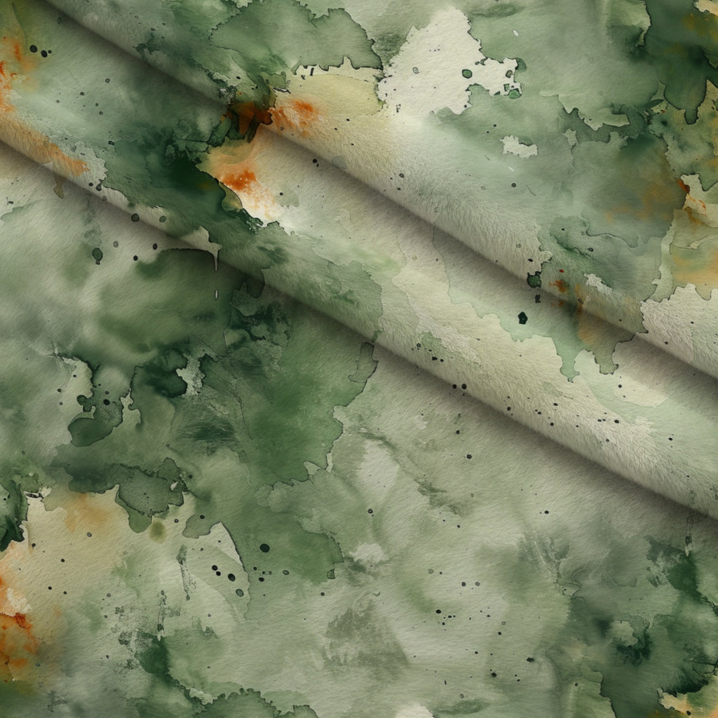 Sage Ink Wash Pattern 19 Minky Fabric — plush minky folded close-up preview (mv-minky-v1:lying)