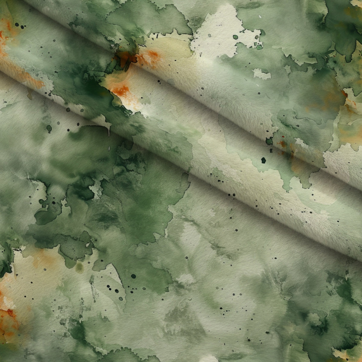 Sage Ink Wash Pattern 19 Minky Fabric — plush minky folded close-up preview (mv-minky-v1:lying)