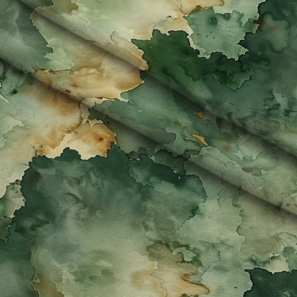 Sage Ink Wash Pattern 20 Minky Fabric — plush minky folded close-up preview (mv-minky-v1:lying)