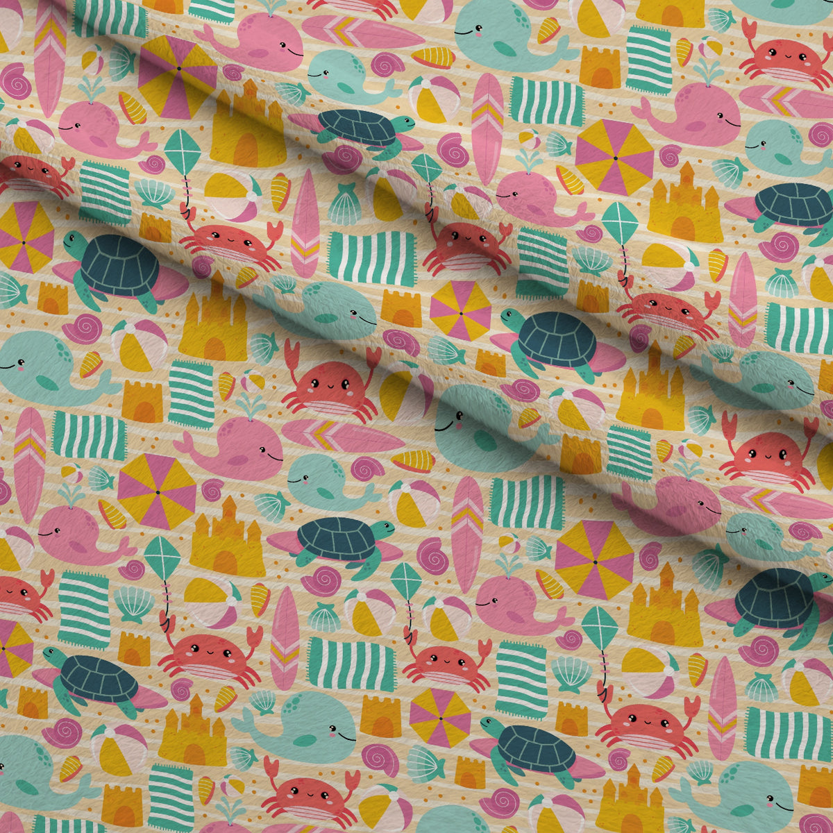 Sandy Shores Pattern 1 Minky Fabric — plush minky folded close-up preview (mv-minky-v1:lying)