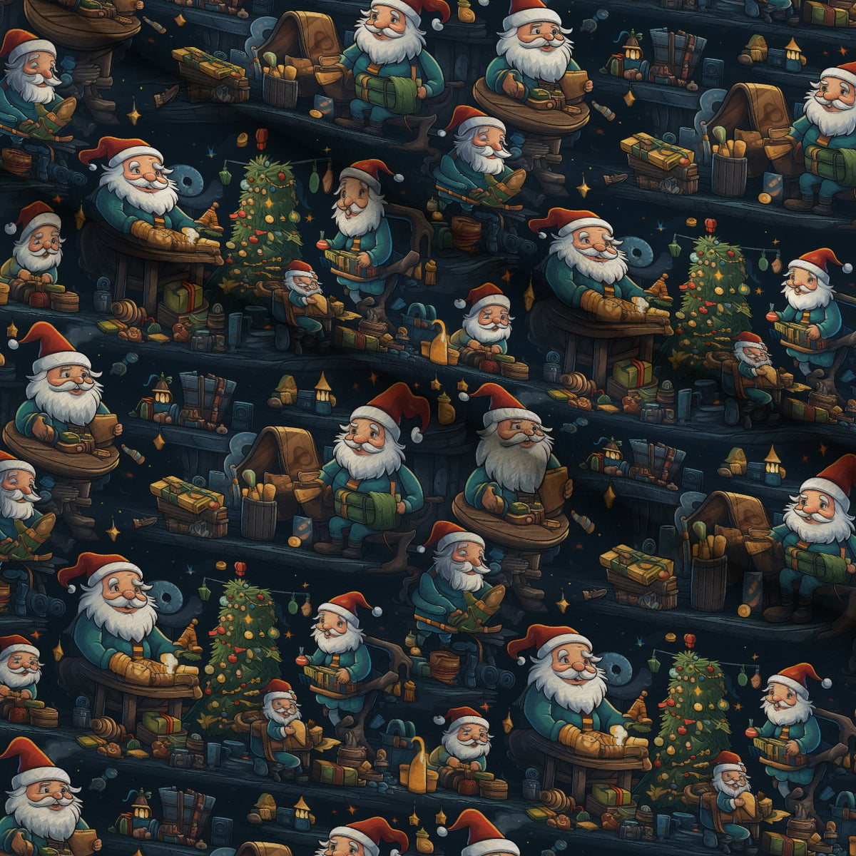 Santa's Workshop Pattern 11 Minky Fabric — plush minky folded close-up preview (mv-minky-v1:lying)
