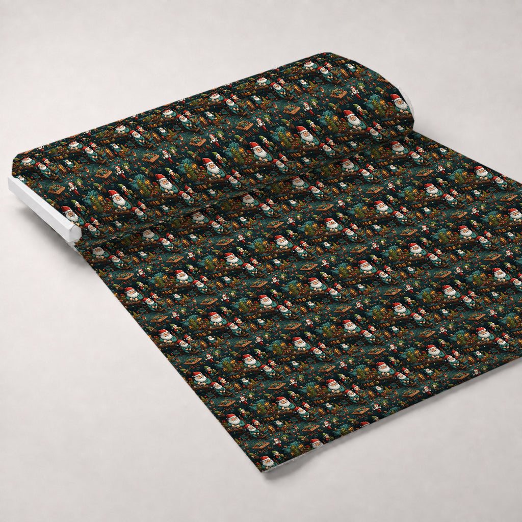 Santa's Workshop Pattern 12 Minky Fabric — plush minky unrolled bolt preview (mv-minky-v1:bolt)