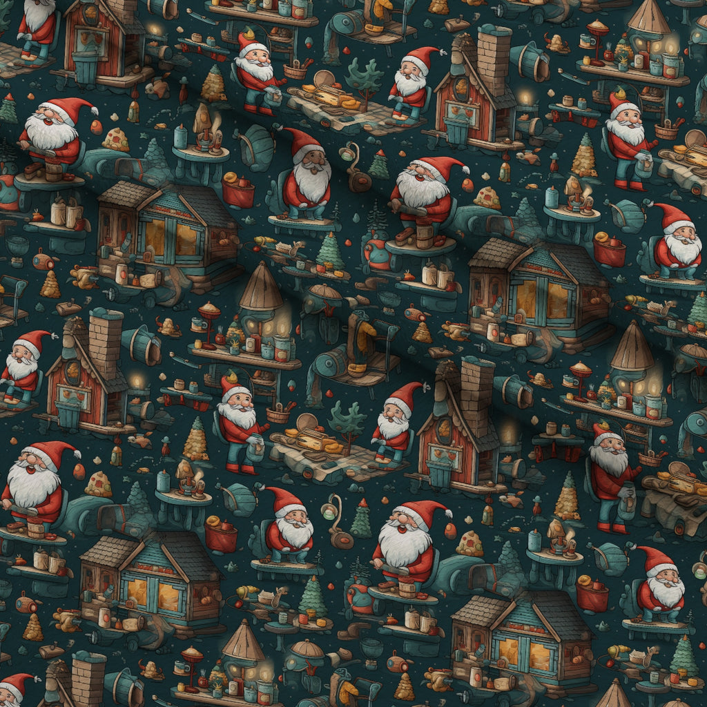 Santa's Workshop Pattern 15 Minky Fabric — plush minky folded close-up preview (mv-minky-v1:lying)