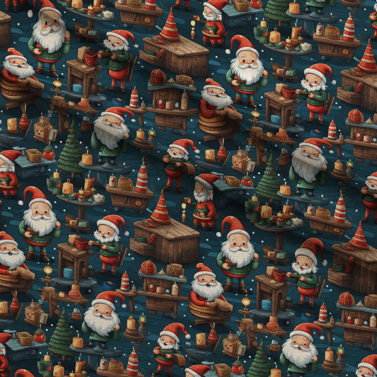 Santa's Workshop Pattern 21 Minky Fabric — plush minky folded close-up preview (mv-minky-v1:lying)