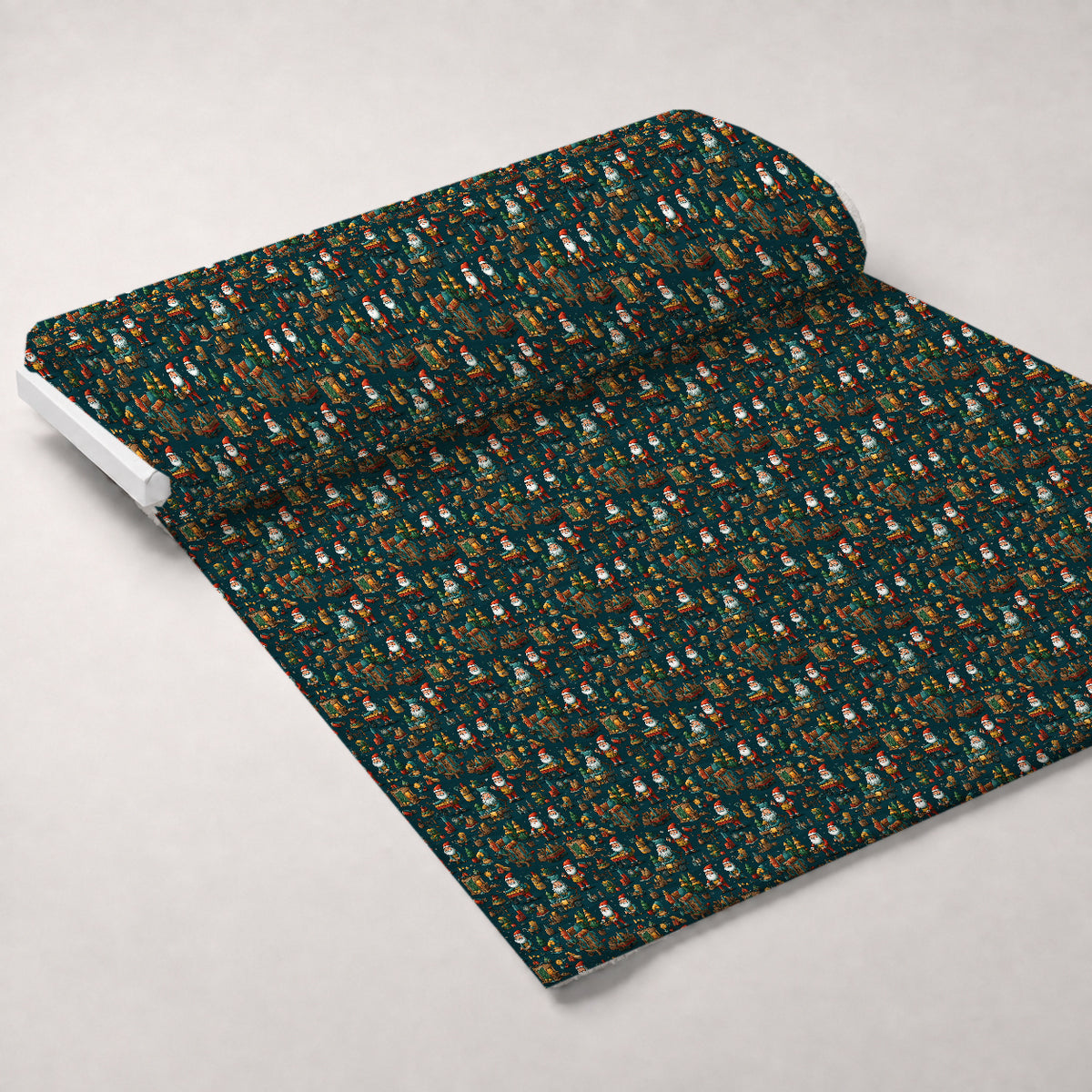 Santa's Workshop Pattern 25 Minky Fabric — plush minky unrolled bolt preview (mv-minky-v1:bolt)