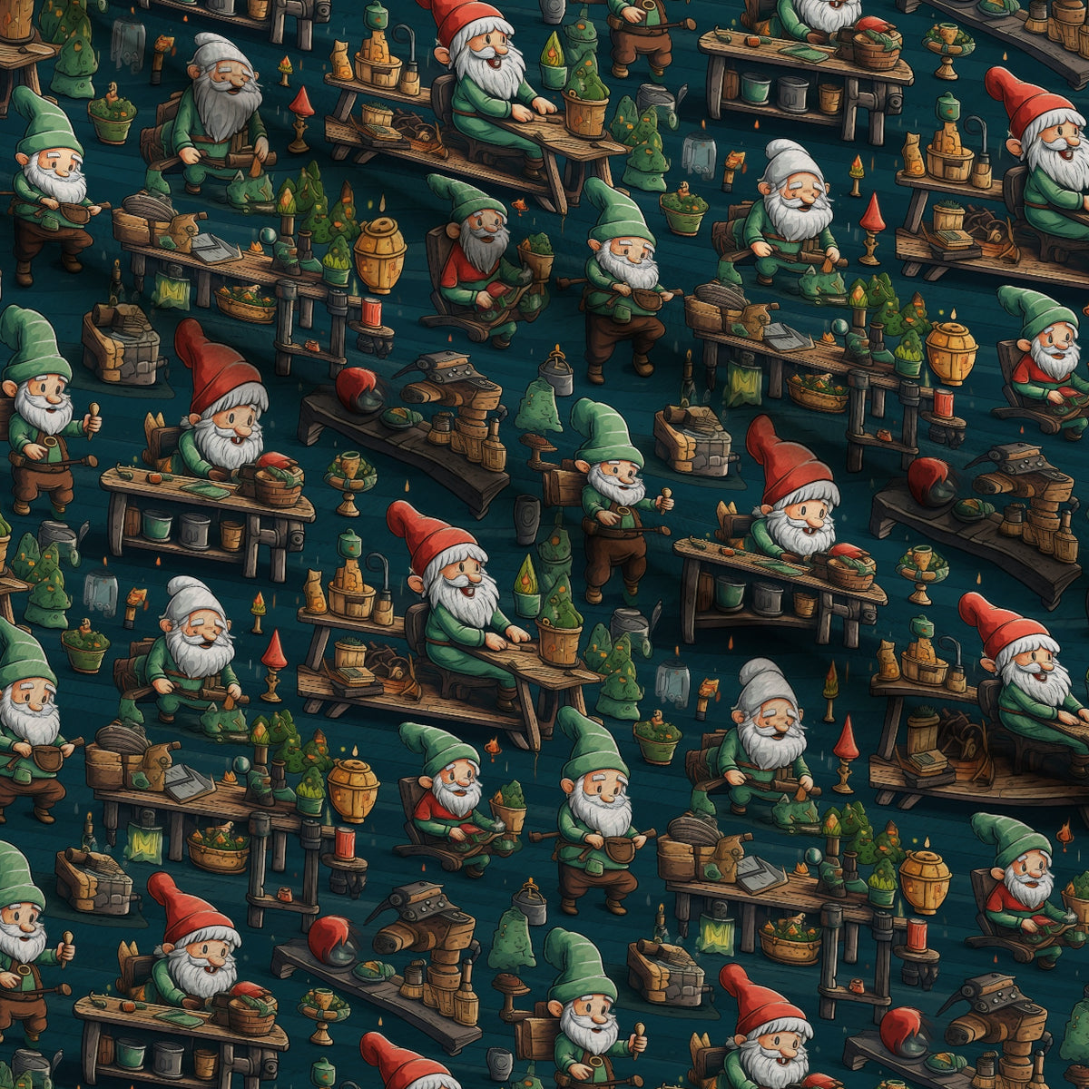 Santa's Workshop Pattern 28 Minky Fabric — plush minky folded close-up preview (mv-minky-v1:lying)