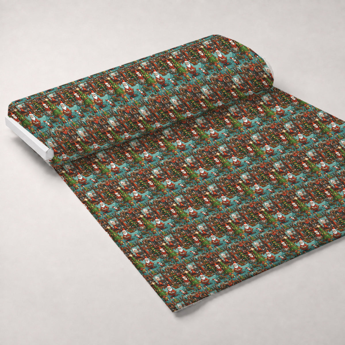 Santa's Workshop Pattern 6 Minky Fabric — plush minky unrolled bolt preview (mv-minky-v1:bolt)