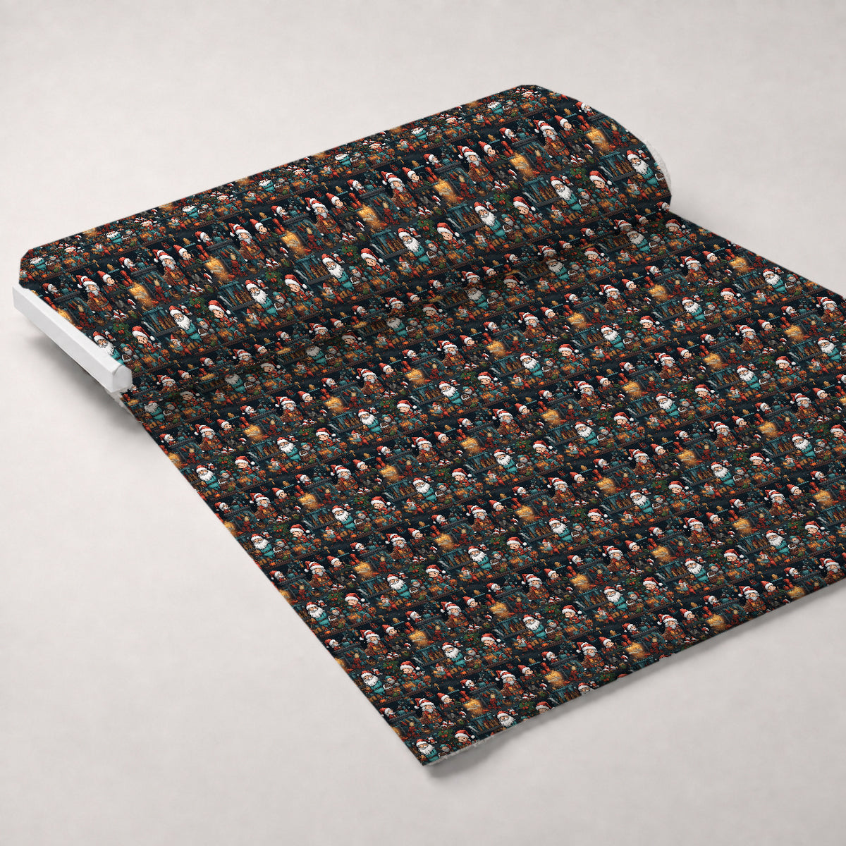 Santa's Workshop Pattern 9 Minky Fabric — plush minky unrolled bolt preview (mv-minky-v1:bolt)