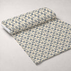 Sapphire Gilded Garden Pattern 2 Minky Fabric — plush minky unrolled bolt preview (mv-minky-v1:bolt)
