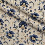 Sapphire Gilded Garden Pattern 4 Minky Fabric — plush minky folded close-up preview (mv-minky-v1:lying)