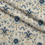 Sapphire Gilded Garden Pattern 5 Minky Fabric — plush minky folded close-up preview (mv-minky-v1:lying)