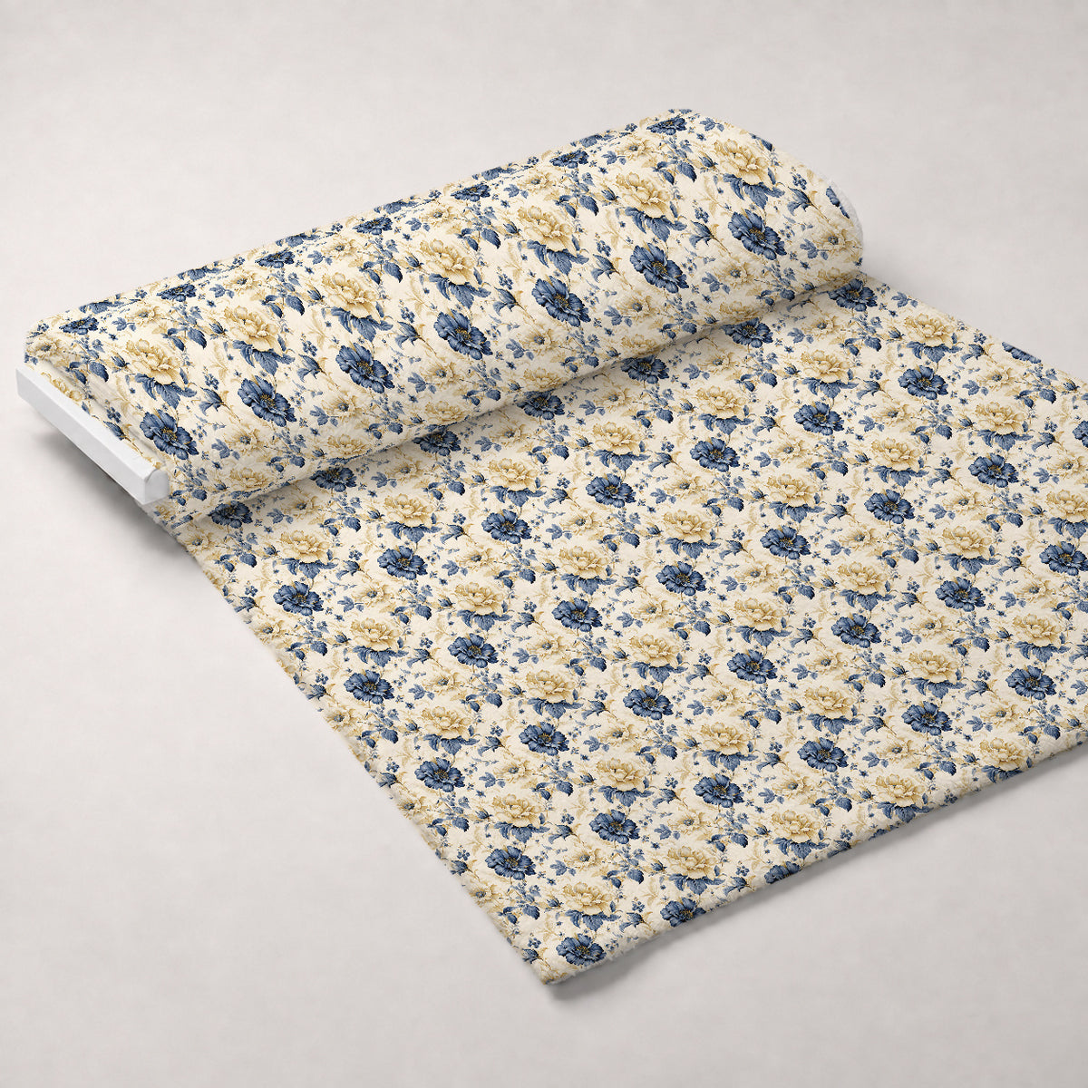 Sapphire Gilded Garden Pattern 7 Minky Fabric — plush minky unrolled bolt preview (mv-minky-v1:bolt)