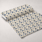 Sapphire Gilded Garden Pattern 8 Minky Fabric — plush minky unrolled bolt preview (mv-minky-v1:bolt)