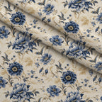 Sapphire Gilded Garden Pattern 8 Minky Fabric — plush minky folded close-up preview (mv-minky-v1:lying)