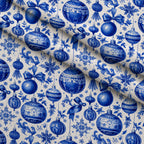 Sapphire Snowfall Pattern 1 Minky Fabric — plush minky folded close-up preview (mv-minky-v1:lying)