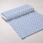 Sapphire Snowfall Pattern 10 Minky Fabric — plush minky unrolled bolt preview (mv-minky-v1:bolt)