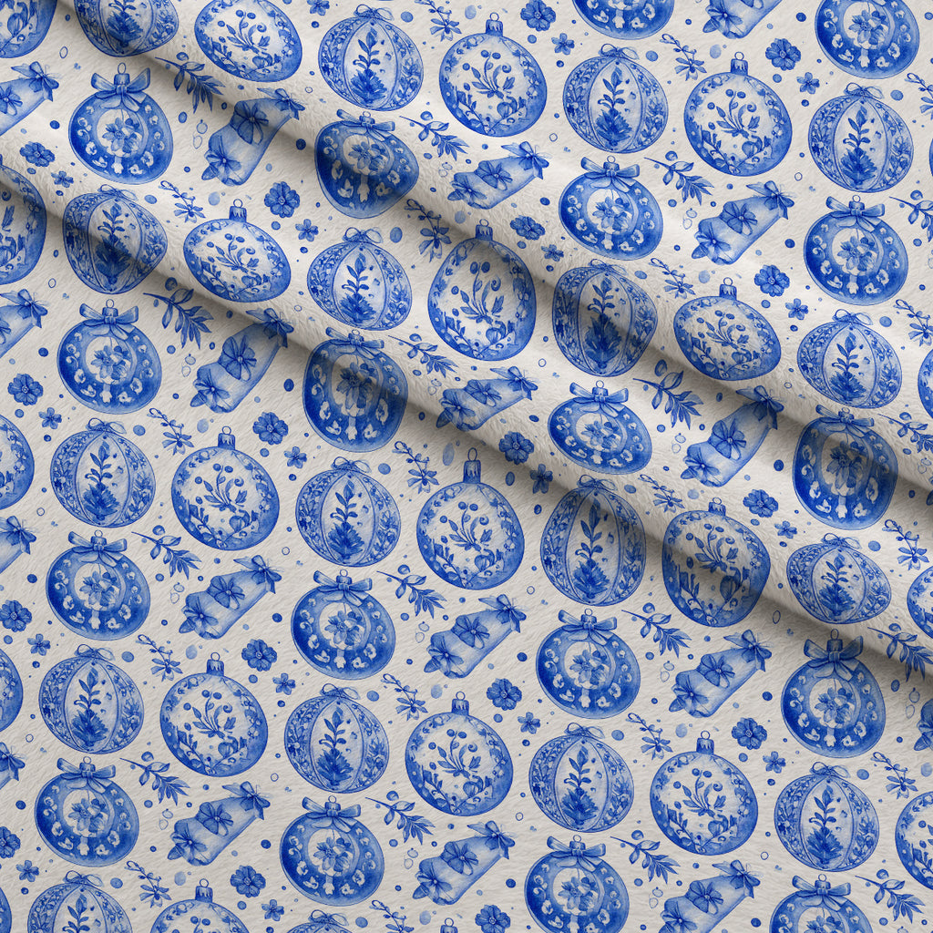 Sapphire Snowfall Pattern 11 Minky Fabric — plush minky folded close-up preview (mv-minky-v1:lying)