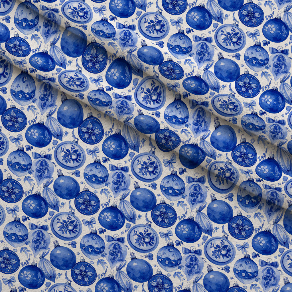 Sapphire Snowfall Pattern 12 Minky Fabric — plush minky folded close-up preview (mv-minky-v1:lying)