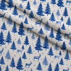 Sapphire Snowfall Pattern 13 Minky Fabric — plush minky folded close-up preview (mv-minky-v1:lying)