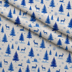 Sapphire Snowfall Pattern 14 Minky Fabric — plush minky folded close-up preview (mv-minky-v1:lying)