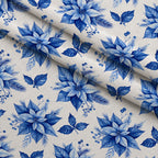 Sapphire Snowfall Pattern 16 Minky Fabric — plush minky folded close-up preview (mv-minky-v1:lying)