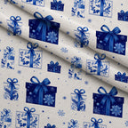 Sapphire Snowfall Pattern 17 Minky Fabric — plush minky folded close-up preview (mv-minky-v1:lying)