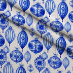 Sapphire Snowfall Pattern 18 Minky Fabric — plush minky folded close-up preview (mv-minky-v1:lying)