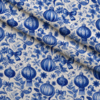 Sapphire Snowfall Pattern 2 Minky Fabric — plush minky folded close-up preview (mv-minky-v1:lying)