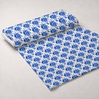 Sapphire Snowfall Pattern 21 Minky Fabric — plush minky unrolled bolt preview (mv-minky-v1:bolt)