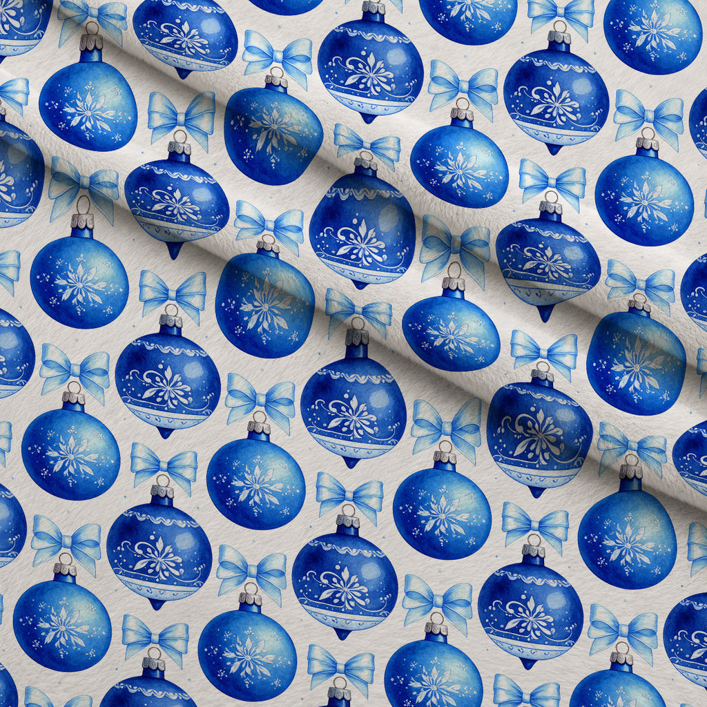 Sapphire Snowfall Pattern 26 Minky Fabric — plush minky folded close-up preview (mv-minky-v1:lying)